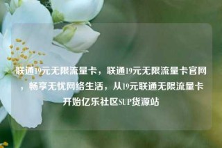 联通19元无限流量卡，联通19元无限流量卡官网，畅享无忧网络生活，从19元联通无限流量卡开始亿乐社区SUP货源站