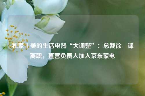 独家丨美的生活电器“大调整	”：总裁徐旻锋离职，直营负责人加入京东家电  第1张